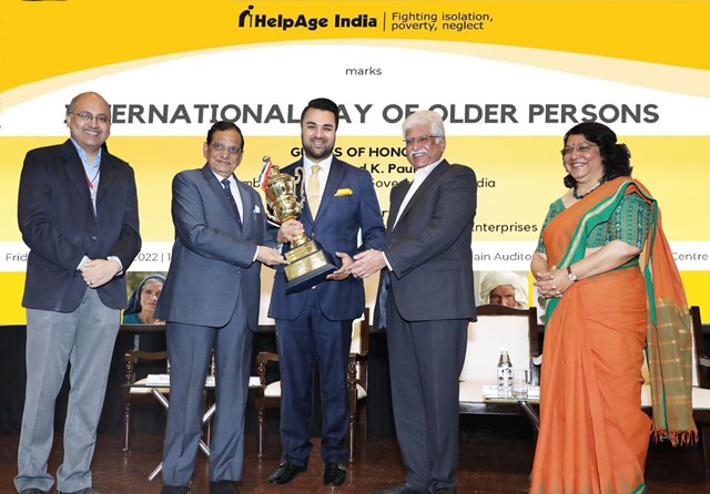 RYAN INTERNATIONAL GROUP OF INSTITUTIONS RECEIVES SAMSON DANIEL AWARD BY HELPAGE INDIA